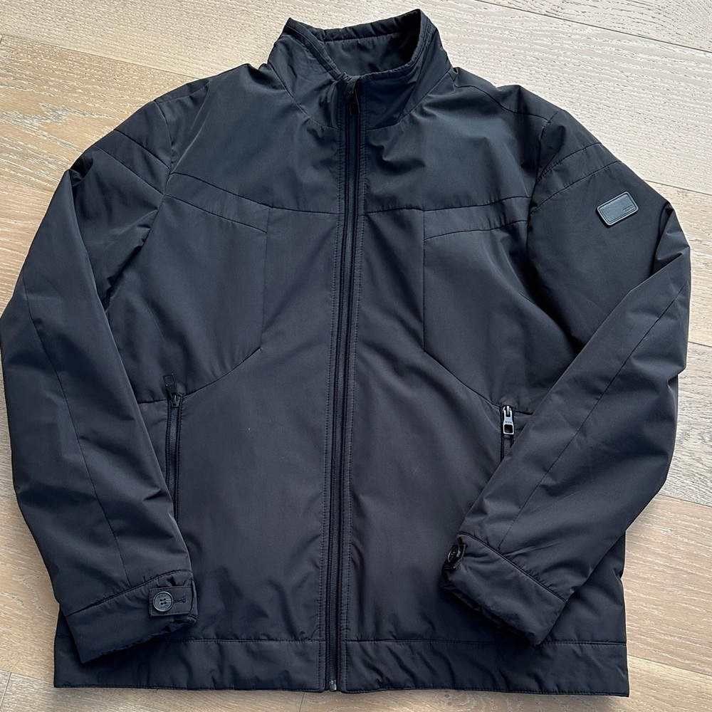 Tumi Men's Black Bomber Jacket - Size L